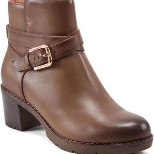 Easy Spirit Cantrell Block Heel Dress Booties Dark Taupe Size 9.5 M